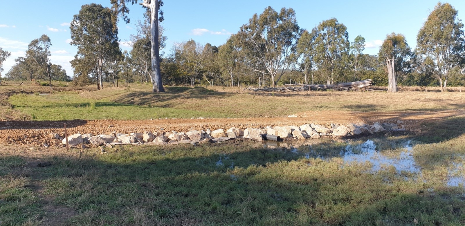 Leaky weir installed at one property