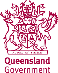 Queensland Government logo stacked maroon 01